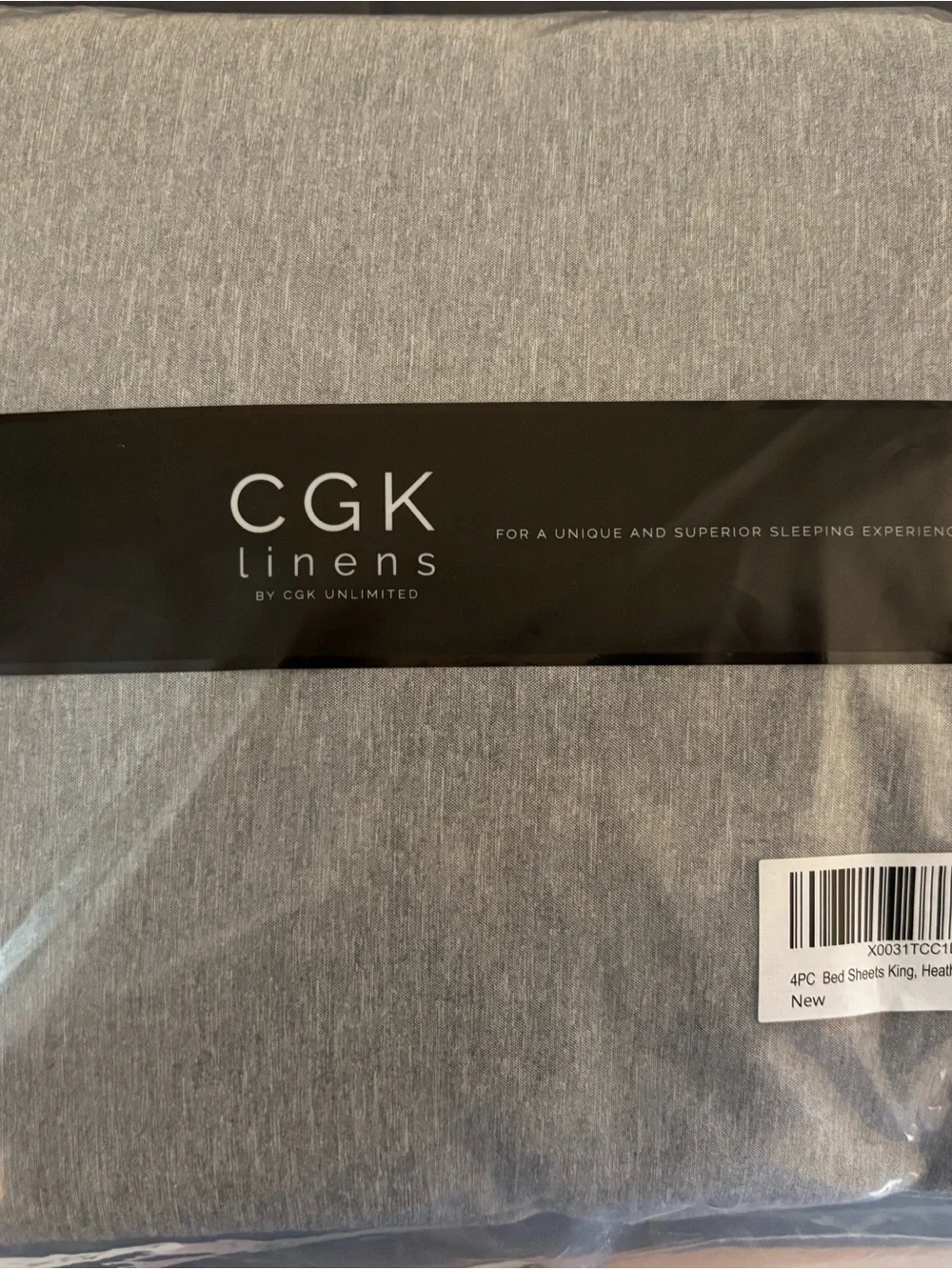 Microfiber 4-Piece King Sheet Set in Light Gray